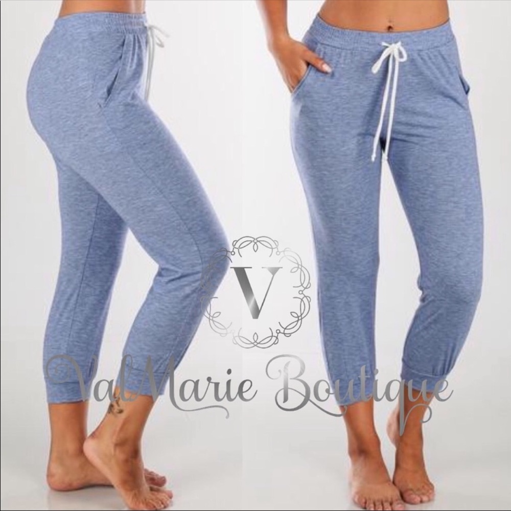 Softest blue lounge jogger pant